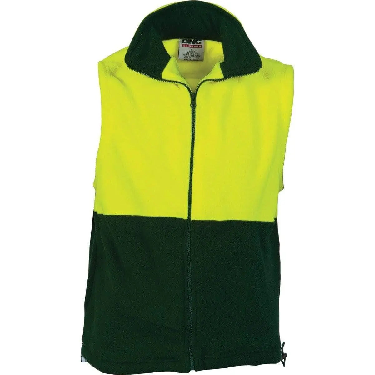 Dnc Workwear Hi-vis Two Tone Full Zip Polar Fleece Vest - 3828 Metro Workwear.